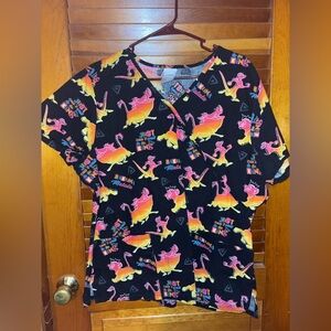 Disney Black and Pink Character Print Top